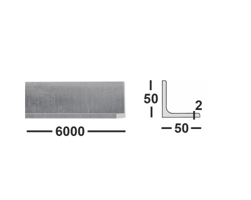 Уголок алюминиевый 50х50 2 мм АД31Т1