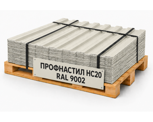 Профнастил НС20 RAL 9002 светло-серый 0,7 мм