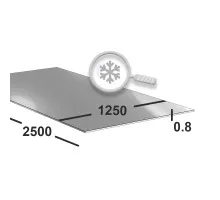 Лист нержавеющий 0.8 мм 1250х2500 aisi 430 (08x17) DECO 8 (кожа)