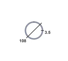 Труба круглая стальная 108х3,5 мм 09г2с 10-12 м