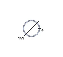 Труба круглая стальная 159х4 мм 09г2с 10-12 м
