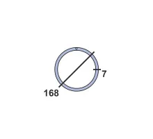 Труба круглая стальная 168х7 мм 09г2с 10-12 м