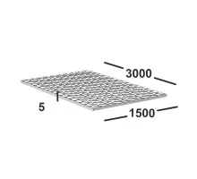 Лист стальной рифлёный 5 мм 1500х3000 Чечевица
