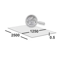 Лист оцинкованный 0,5 мм 1250х2500 Zn140