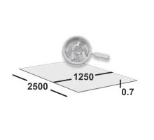 Лист оцинкованный 0,7 мм 1250х2500 Zn100-140