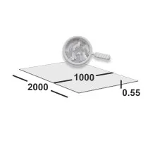 Лист оцинкованный 0,55 мм 1000х2000
