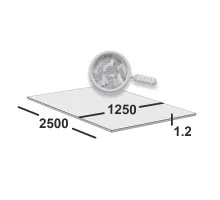 Лист оцинкованный 1,2 мм 1250х2500 Zn140