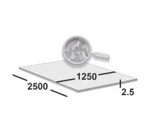 Лист оцинкованный 2,5 мм 1250х2500 Zn140