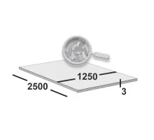 Лист оцинкованный 3 мм 1250х2500 Zn100-140