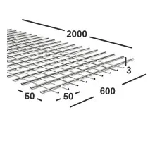Сетка сварная 50х50х3 мм , карта 2х0,6м