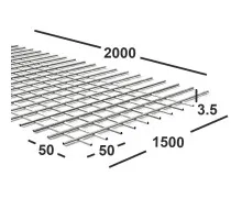 Сетка сварная 50х50х3,5 мм , карта 2х1,5м