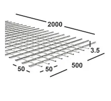 Сетка сварная 50х50х3,5 мм , карта 2х0,5м