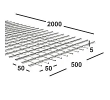 Сетка сварная 50х50х5 мм , карта 2х0,5м