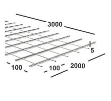 Сетка сварная 100х100х5 мм , карта 3х2м