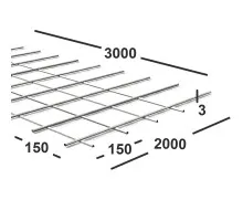 Сетка сварная 150х150х3 мм , карта 3х2м