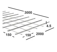 Сетка сварная 150х150х4,5 мм , карта 3х2м