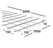 Сетка сварная 150х150х10 мм , карта 6х2м В500С