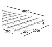 Сетка сварная 200х200х4 мм , карта 6х2м