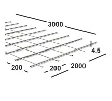 Сетка сварная 200х200х4,5 мм , карта 3х2м