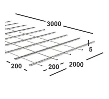 Сетка сварная 200х200х5 мм , карта 3х2м