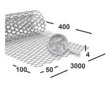 Сетка крученая 50х100 мм 0.4 м низкоуглеродистая сталь оцинкованная