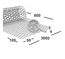 Сетка крученая 50х100 мм 0.8 м низкоуглеродистая сталь оцинкованная