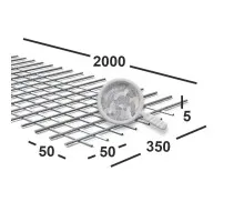 Сетка сварная 50х50х5 мм оцинкованная, карта 2х0,35 м