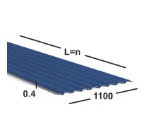 Профнастил С20 0,4 мм Ral 5005 (синий) 20 мм
