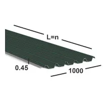 Профнастил С21 0,45 мм Ral 6005 (зеленый мох)