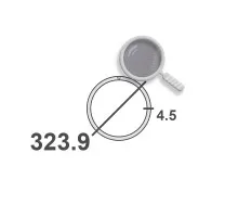 Труба нержавеющая 323,9х4,5 мм aisi 304 (08х18н10) электросварная матовая