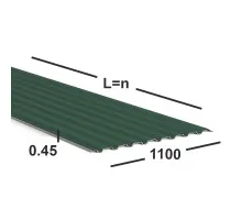 Профнастил С20 0,45 мм Ral 6005 (зеленый мох)