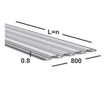 Профнастил Н57 0,8 мм Ral 7004 (серый)