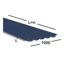 Профнастил НС44 1 мм Ral 5005 (синий)