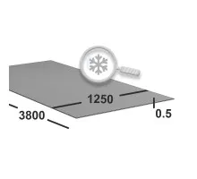 Лист нержавеющий 0.5 мм 1250х3800 aisi 304 (08х18н10) 2B (матовый)