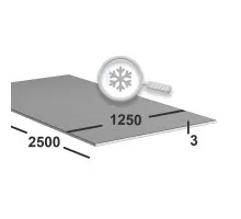 Лист нержавеющий 3 мм 1250х2500 aisi 430 (08x17) 2B (матовый)