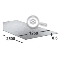 Лист нержавеющий 0.5 мм 1250х2500 aisi 430 (08x17) 4N+PE (шлифованный)