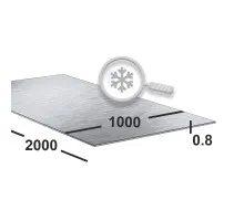 Лист нержавеющий 0.8 мм 1000х2000 aisi 430 (08x17) 4N+PE (шлифованный)