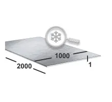 Лист нержавеющий 1 мм 1000х2000 aisi 430 (08x17) 4N+PE (шлифованный)