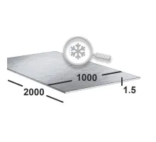 Лист нержавеющий 1.5 мм 1000х2000 aisi 304 (08х18н10) 4N+PE (шлифованный)
