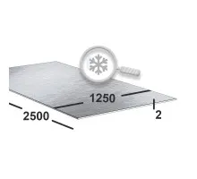 Лист нержавеющий 2 мм 1250х2500 aisi 430 (08x17) 4N+PE (шлифованный)