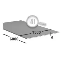 Лист нержавеющий 6 мм 1500х6000 aisi 304 горячекатаный
