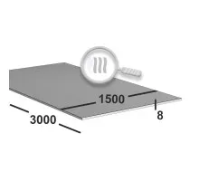 Лист нержавеющий 8 мм 1500х3000 aisi 304 горячекатаный