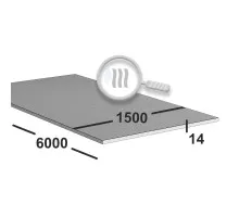 Лист нержавеющий 14 мм 1500х6000 aisi 304 горячекатаный