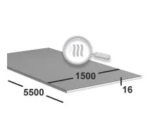Лист нержавеющий 16 мм 1500х5500 12х18н10т горячекатаный