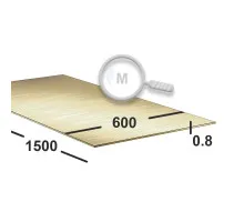 Латунный лист 0,8 мм 600х1500 Л63 мяг