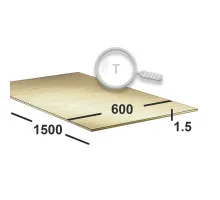 Латунный лист 1,5 мм 600х1500 Л63 тв