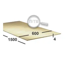 Латунный лист 4 мм 600х1500 Л63 п/тв