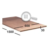 Медный лист 30 мм 600х1500 М1 Горячекатаный