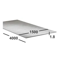 Алюминиевый лист 1,8 мм АМг2М 1500х4000