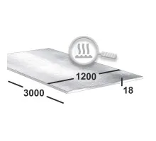 Плита алюминиевая АМГ6 18 мм 1200х3000 ГОСТ 17232-99
